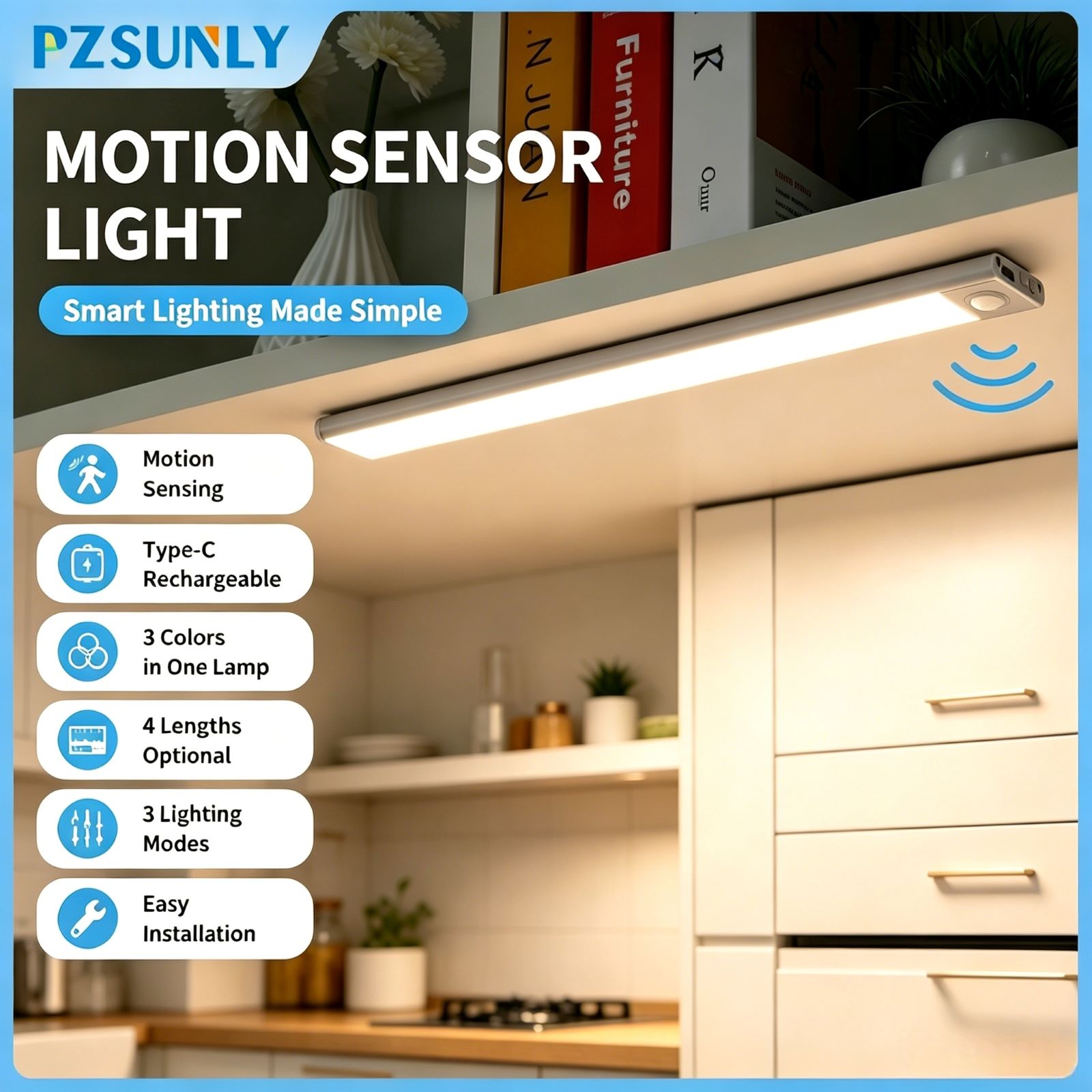 Ldr Light Sensor - LED Under Cabinet Light Motion Sensor