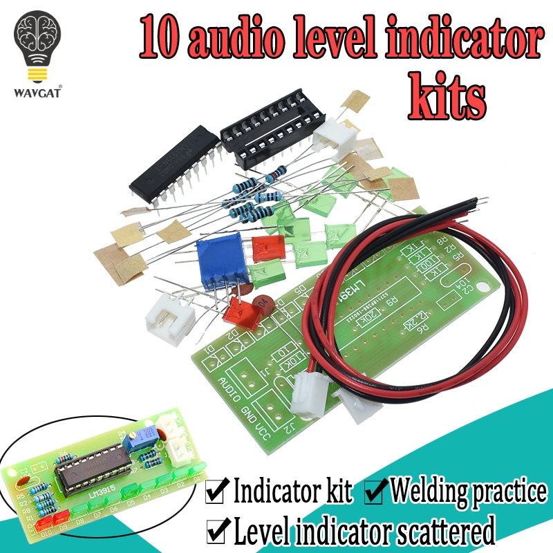 Diy Electronics Audio - LM3915 DC 9V-12V 10 LED Sound