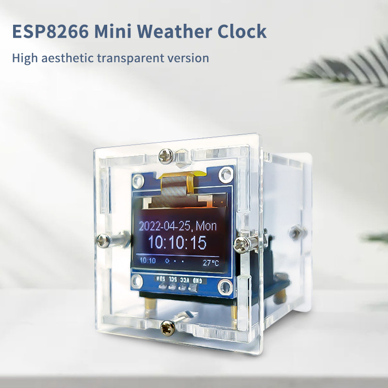 ESP8266 Mini Weather Clock Kit - Diy Electronics For Beginners recension och pris