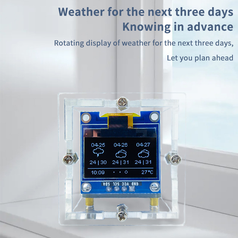 ESP8266 Mini Weather Clock Kit - Diy Electronics For Beginners recension och pris