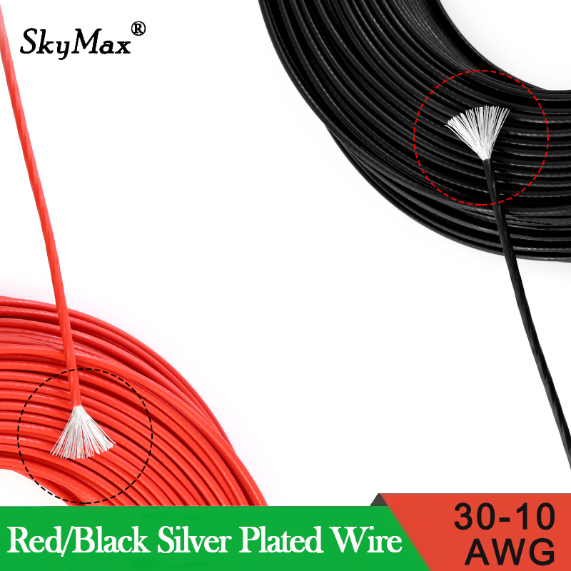 30~10AWG Red/Black PTFE Silver - Diy Electronics Audio recension och pris