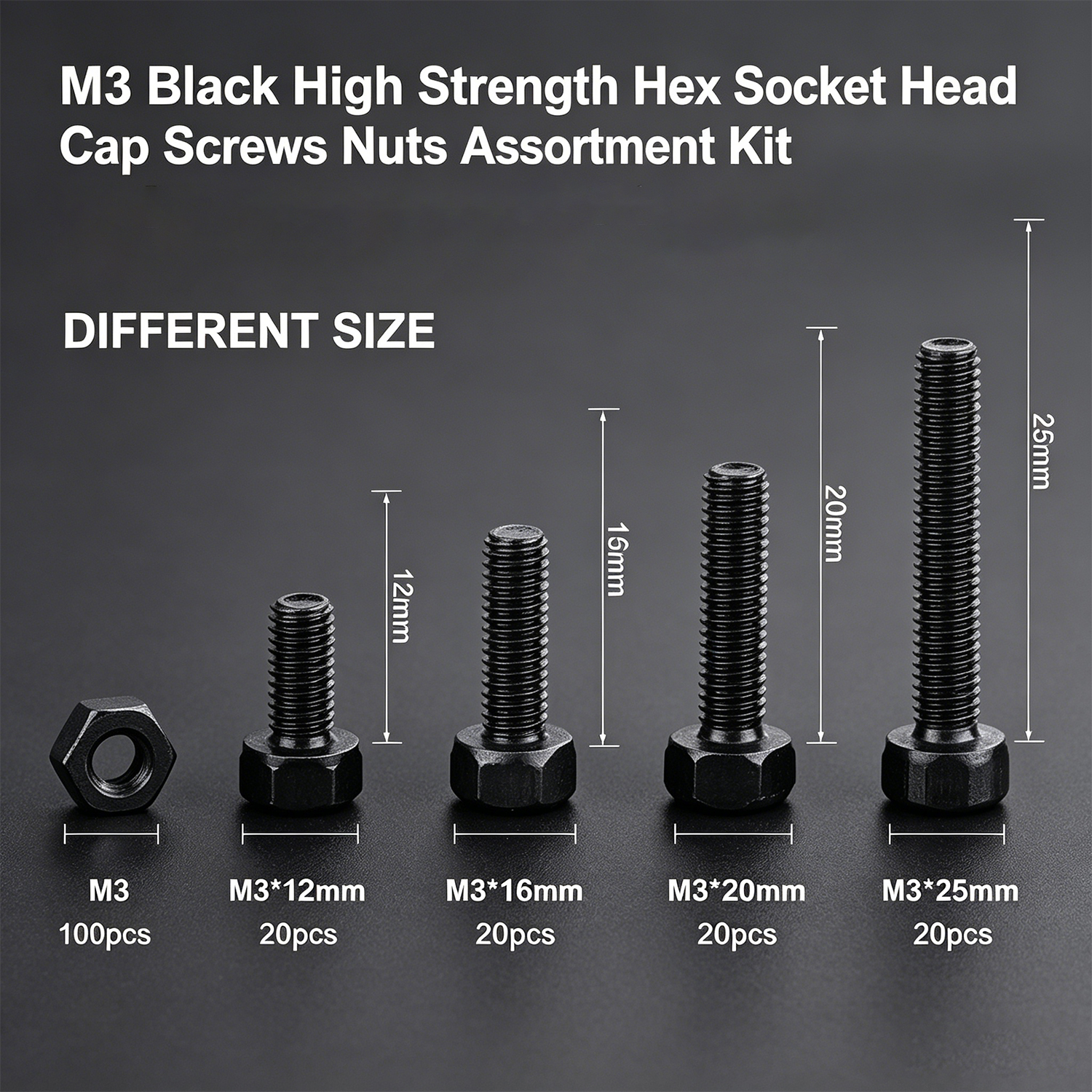 M3 Black Hex Socket Head Cap S - Diy Electronics For Beginners recension och pris