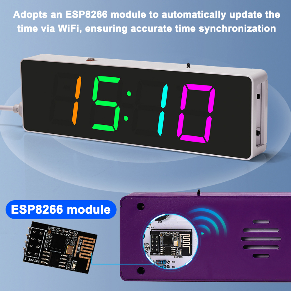 ESP8266 IoT Colorful WiFi Cloc - Diy Electronics For Beginners recension och pris
