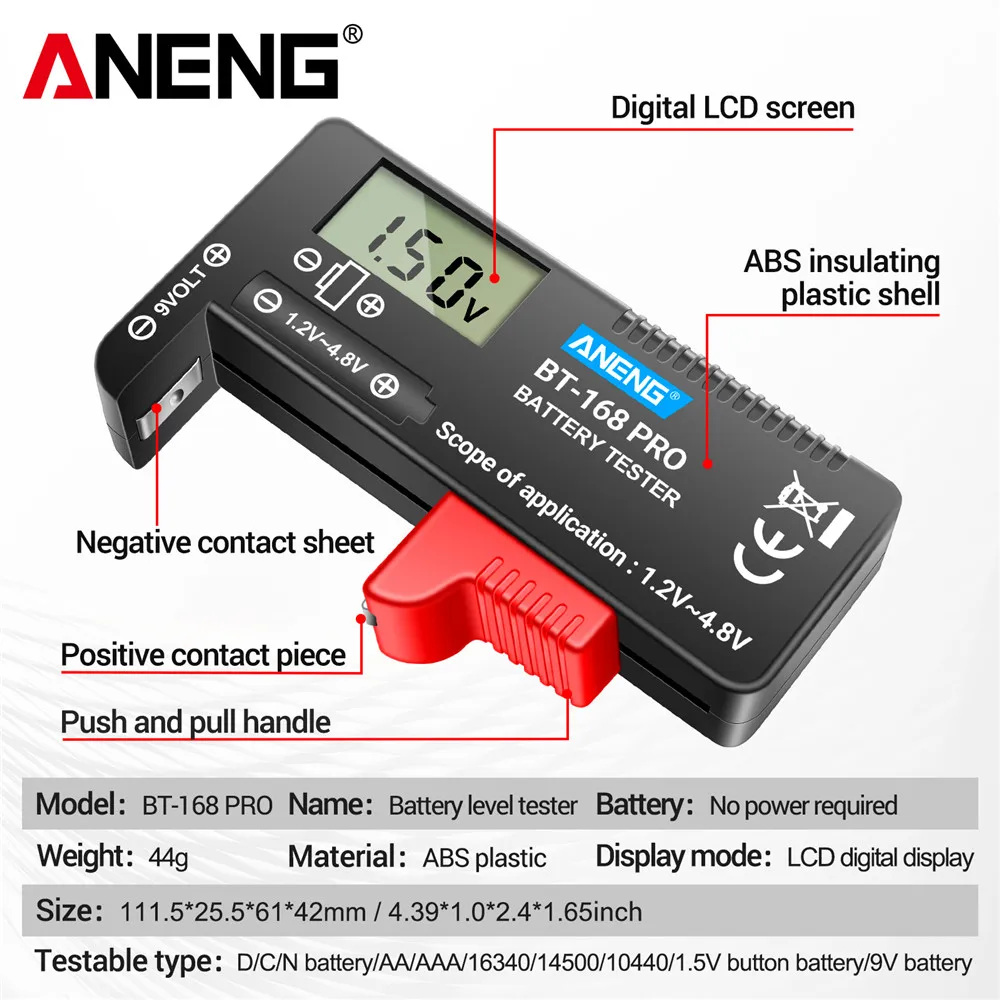 ANENG Internal  Battery Tester - Diy Electronics Test Equipment recension och pris