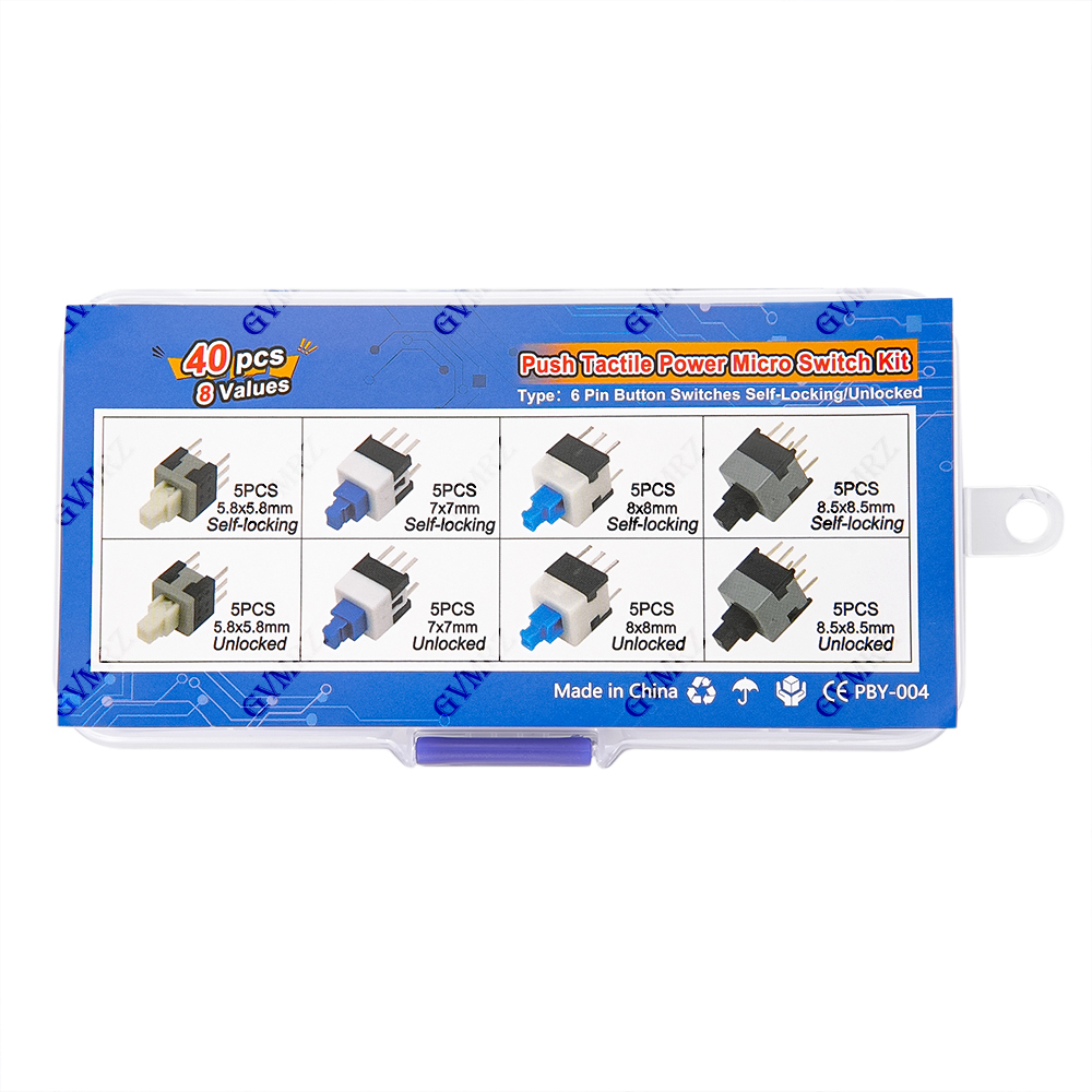 40PCS 8Values Push Tactile Mic - Diy Electronics For Beginners recension och pris