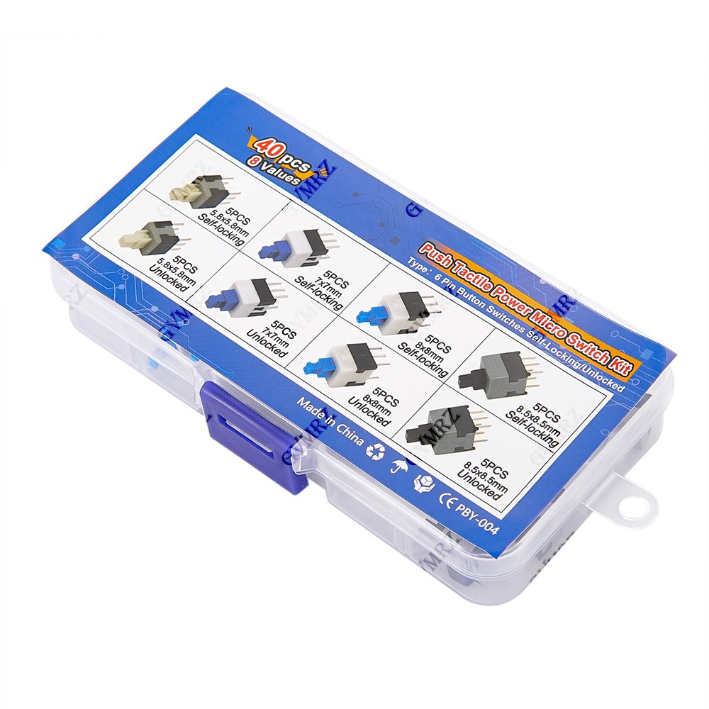 40PCS 8Values Push Tactile Mic - Diy Electronics For Beginners recension och pris