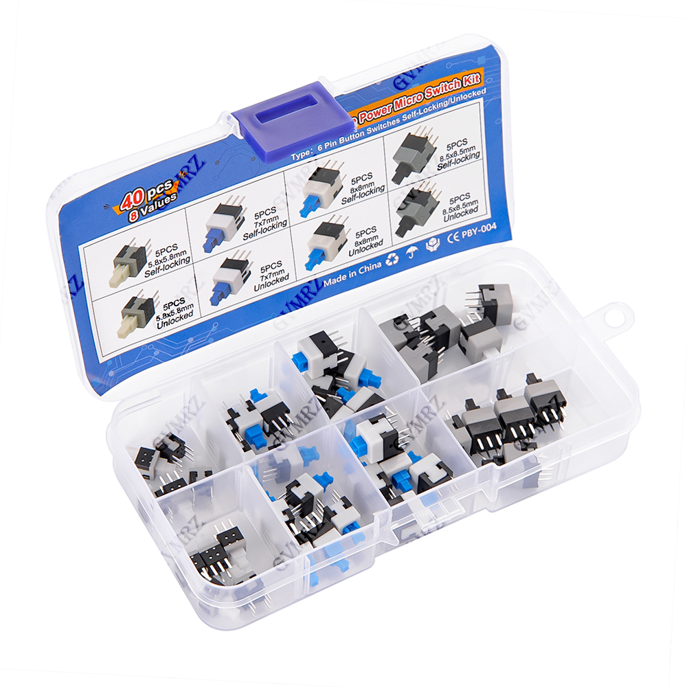 40PCS 8Values Push Tactile Mic - Diy Electronics For Beginners recension och pris