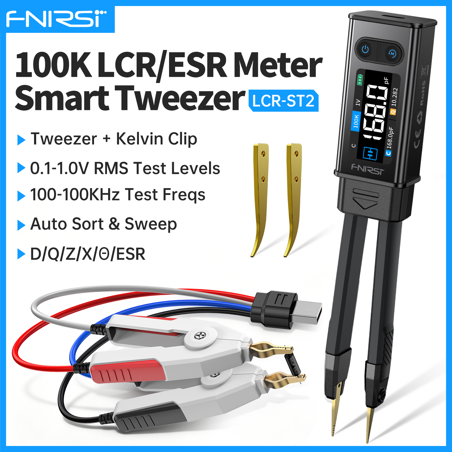 FNIRSI LCR-ST2 Digital LCR Met - R/Diy Electronics recension och pris