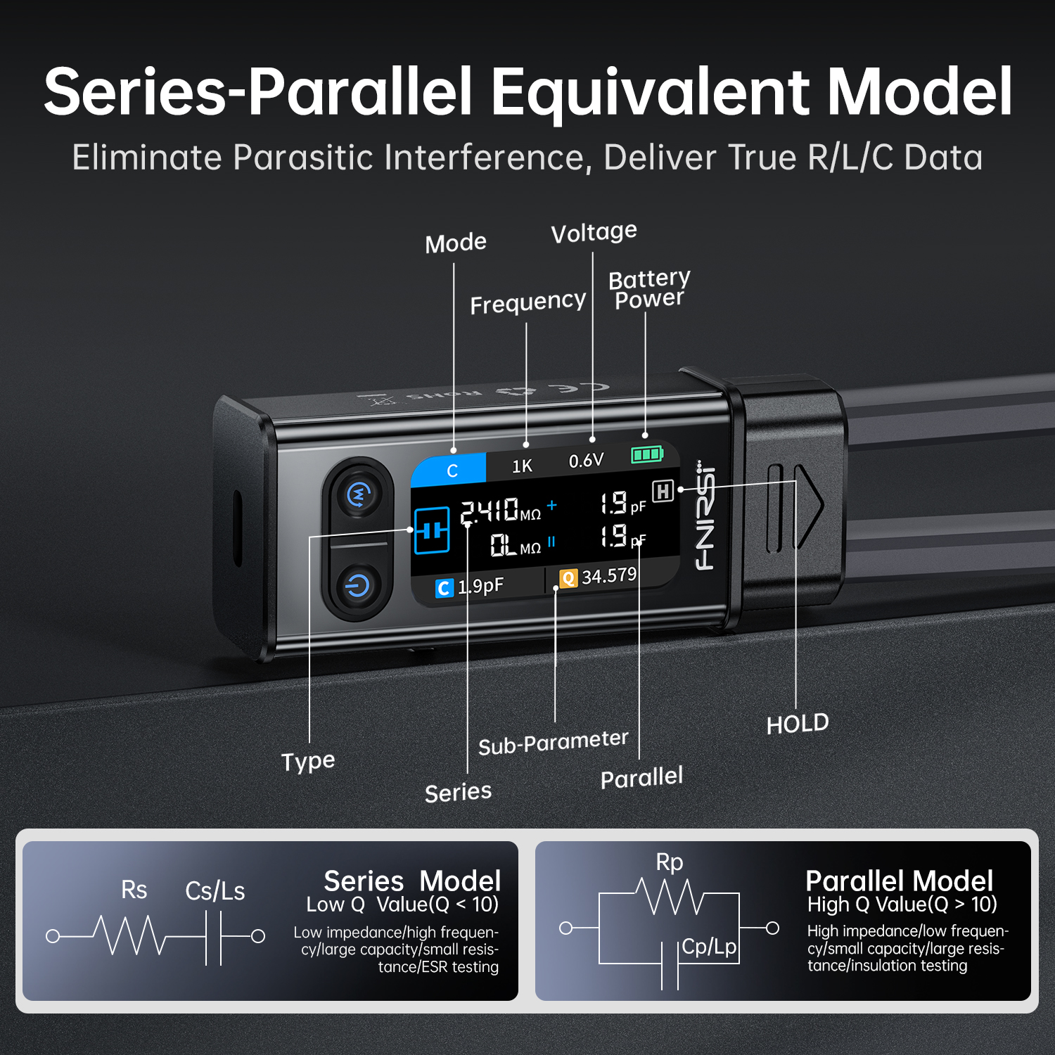 FNIRSI LCR-ST2 Digital LCR Met - R/Diy Electronics recension och pris