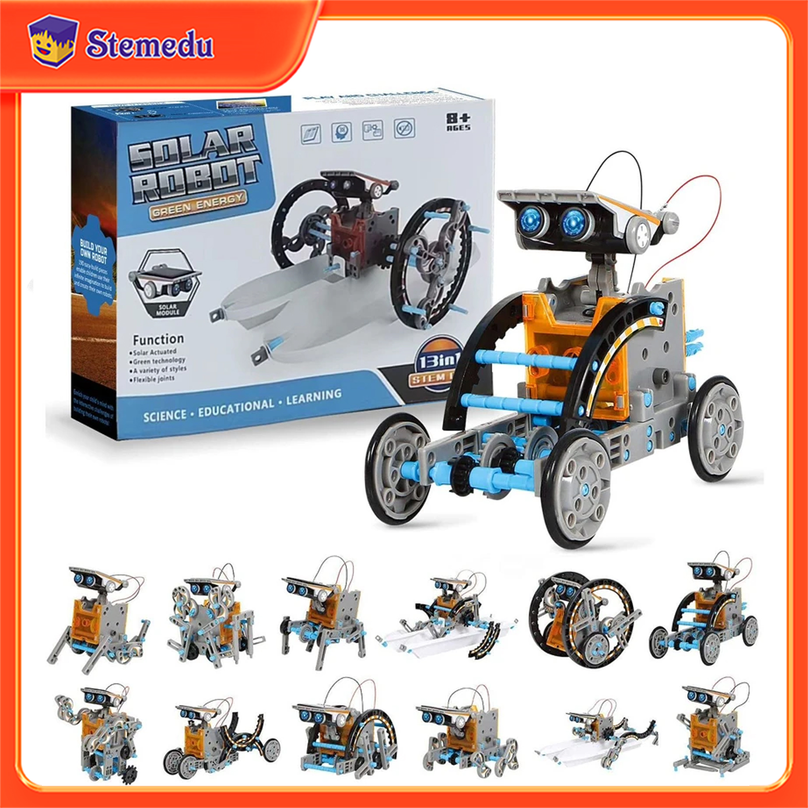 13 in 1 Solar Powered Robot Sc - Diy Kit Elektronik recension och pris
